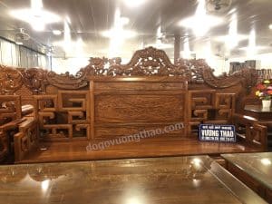 Bộ Bàn Ghế Sơn Thuỷ Gỗ Gõ đỏ ghế dài