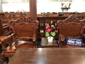 Bộ bàn ghế Louis gỗ hương đá ghế đơn