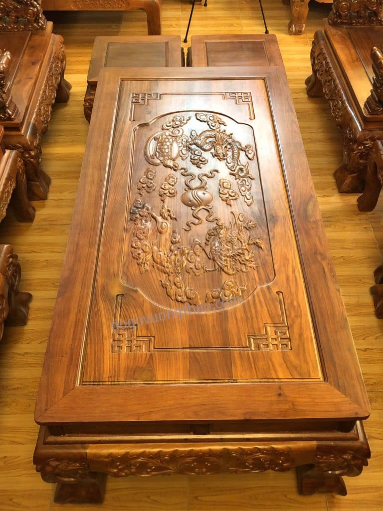 Bộ bàn ghế Minh Quốc nghê cột 18