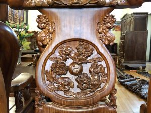 Bộ ghế Minh Quốc Nghê cột 18 gỗ hương