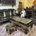 bộ bàn ghế minh quốc voi gỗ mun hoa (1484)