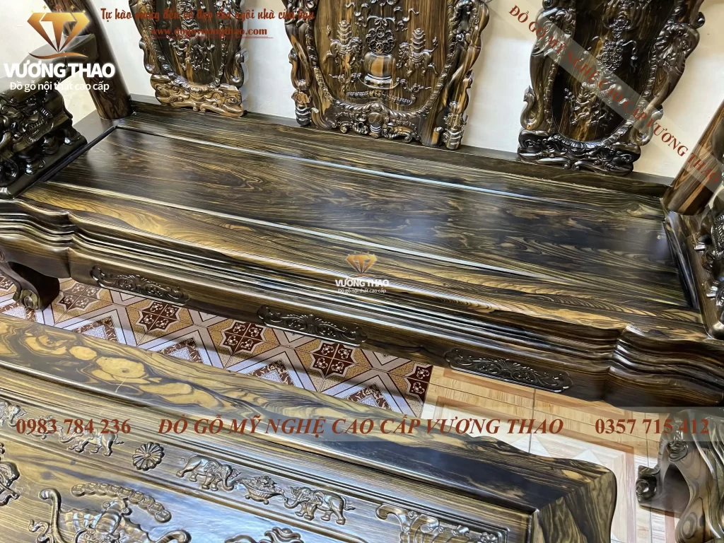 bộ bàn ghế minh quốc voi gỗ mun hoa (1485)