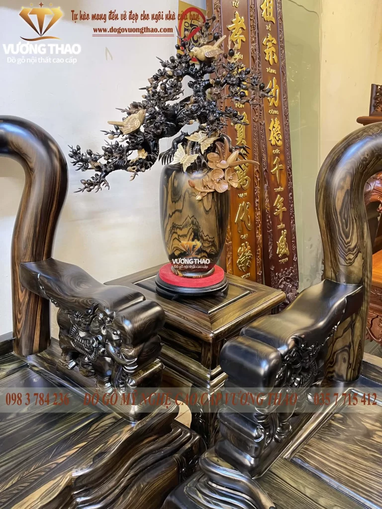 bộ bàn ghế minh quốc voi gỗ mun hoa (1486)