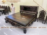 sập 3 bông gỗ mun hoa (1564)