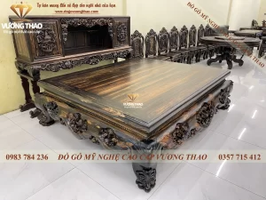 sập 3 bông gỗ mun hoa (1567)