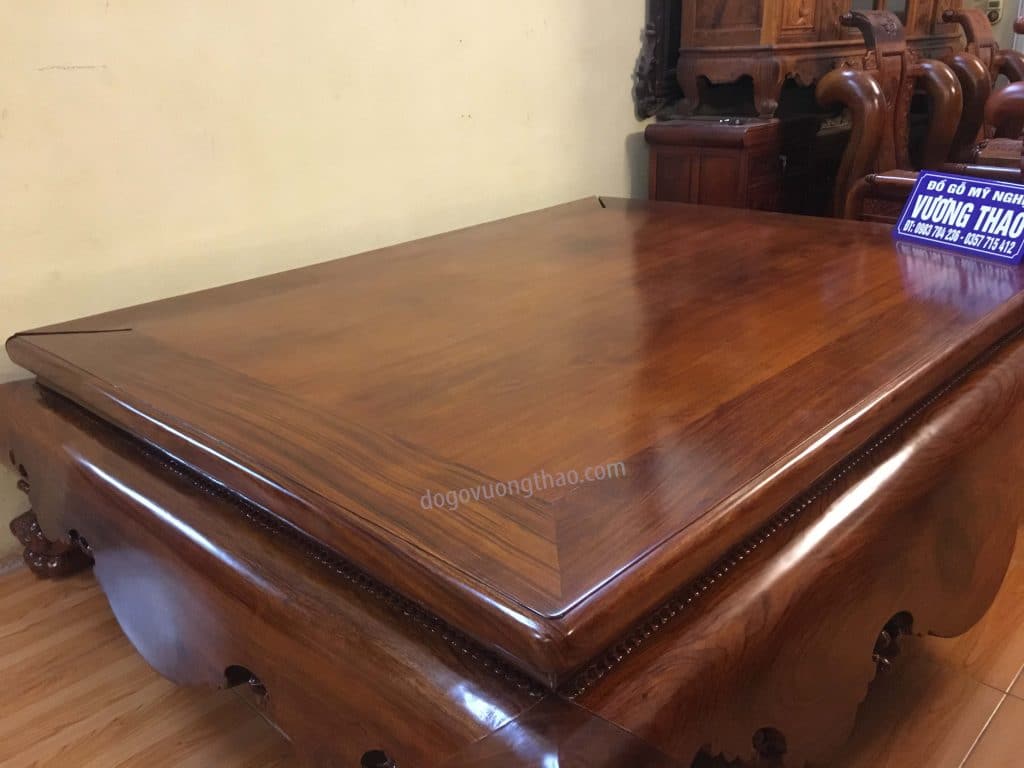 sập trơn gỗ gõ 1m8x2m2