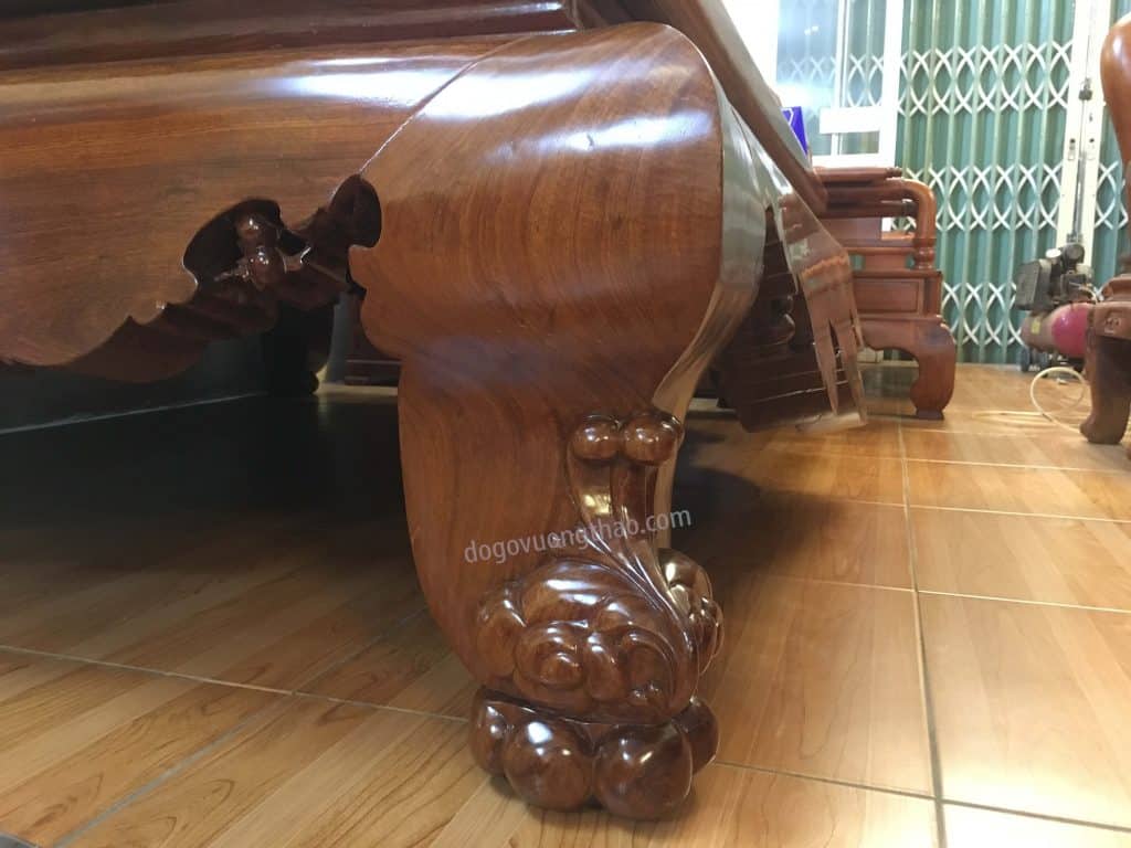 sập trơn gỗ gõ 1m8x2m2