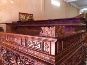 sập thờ tứ linh gỗ gụ