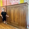 tủ quần áo 3 buồng 4 cánh gỗ gõ đỏ (1948)