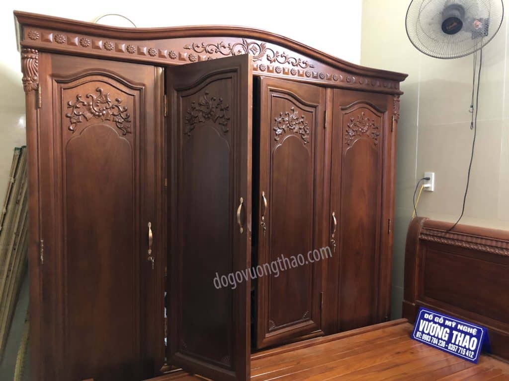 tủ áo 3 buồng 4 cánh