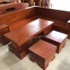 bộ bàn ghế sofa góc gỗ gõ đỏ