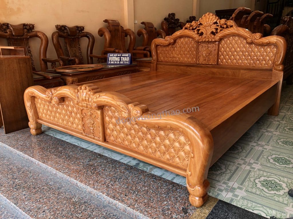 bộ bàn ghế sofa góc gỗ gõ đỏ