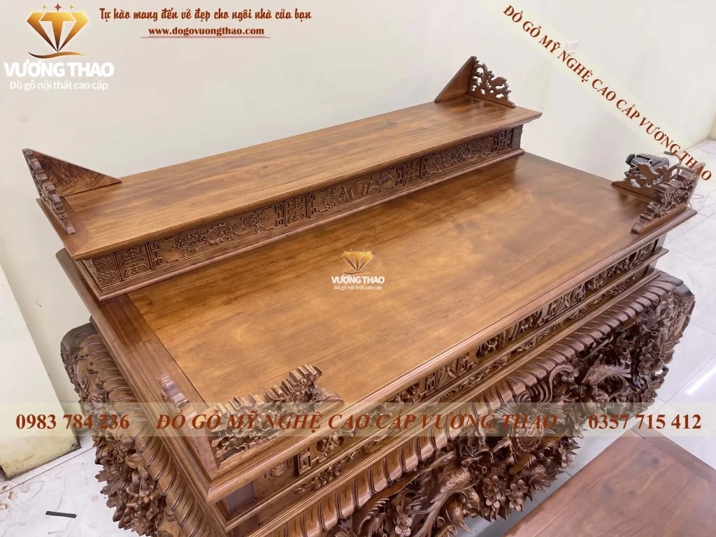 sập thờ mai điểu gỗ gụ (1302)