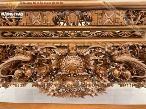 sập thờ mai điểu gỗ gụ (1303)