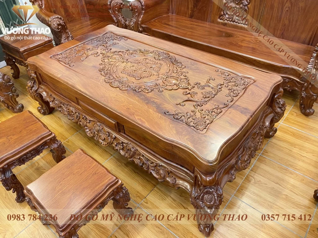 bàn ghế hoàng gia gỗ gõ đỏ (1602)