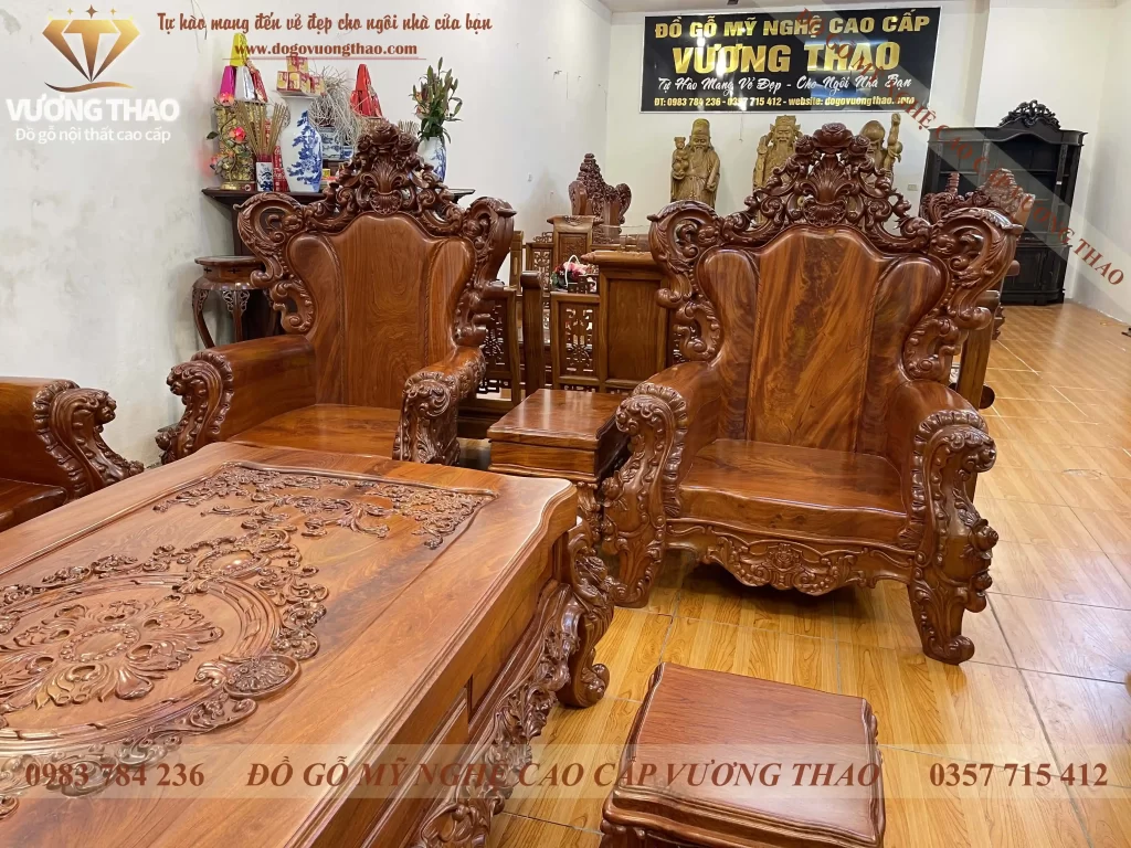 bàn ghế hoàng gia gỗ gõ đỏ (1603)