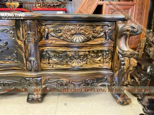 kệ tivi mẫu tân cổ điển gỗ mun hoa (349)