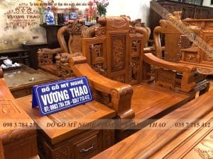 Bộ bàn ghế tứ trụ gỗ gõ đỏ