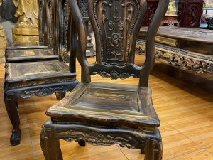 bàn ghế ăn gỗ mun (435)