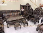 bộ bàn ghế khánh voi gỗ mun hoa (1107)
