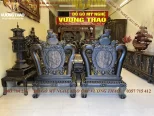 bộ bàn ghế nghê đỉnh gỗ mun hoa (1073)