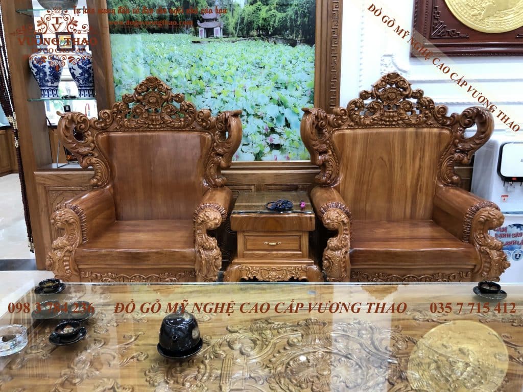 bộ bàn ghế hoàng gia gỗ gõ đỏ