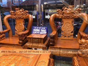 bộ bàn ghế minh nghê gỗ gõ đỏ