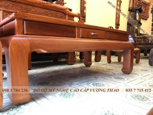 Bộ bàn ghế Vạn Phúc Kim Tiền gỗ Gõ Đỏ 6 món bàn
