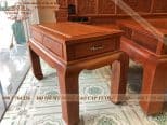 Bộ bàn ghế Vạn Phúc Kim Tiền gỗ Gõ Đỏ 6 món bàn ghép