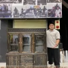 tủ rượu cánh phẳng gỗ mun hoa (2051)