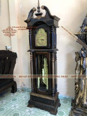 đồng hồ cây sừng trâu gỗ mun
