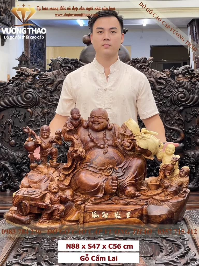 tượng phật di lặc gỗ (1005)