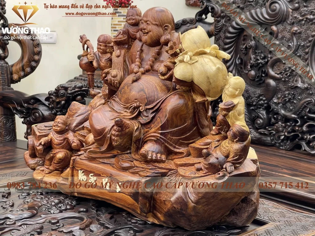 tượng phật di lặc gỗ (1007)