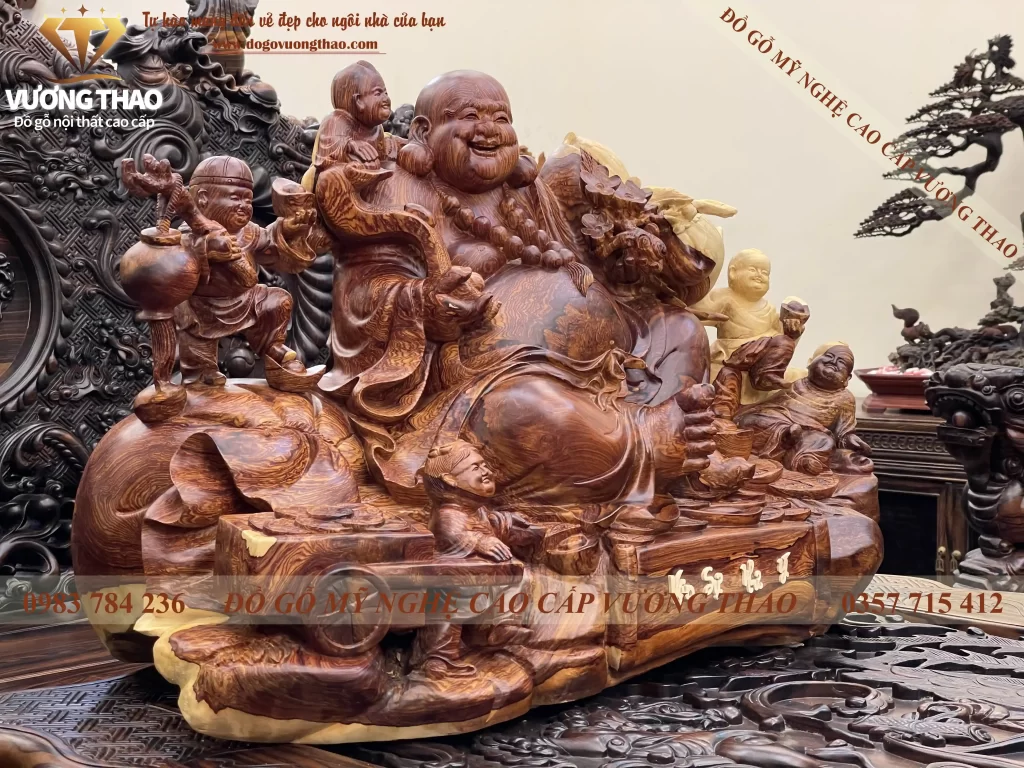 tượng phật di lặc gỗ (1009)