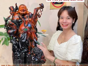 tượng phật di lặc gỗ (1325)