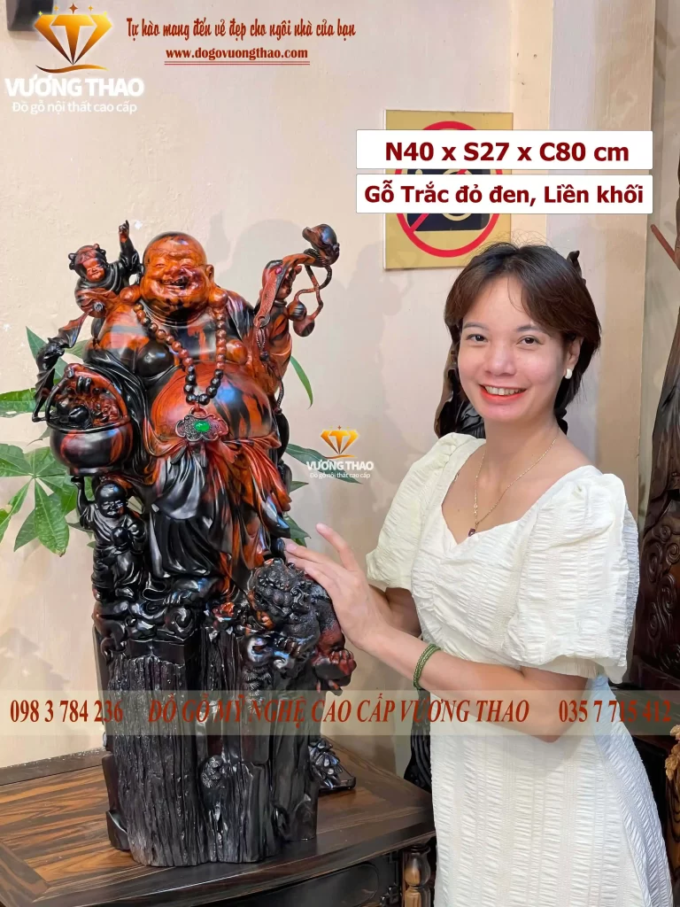 tượng phật di lặc gỗ (1325)