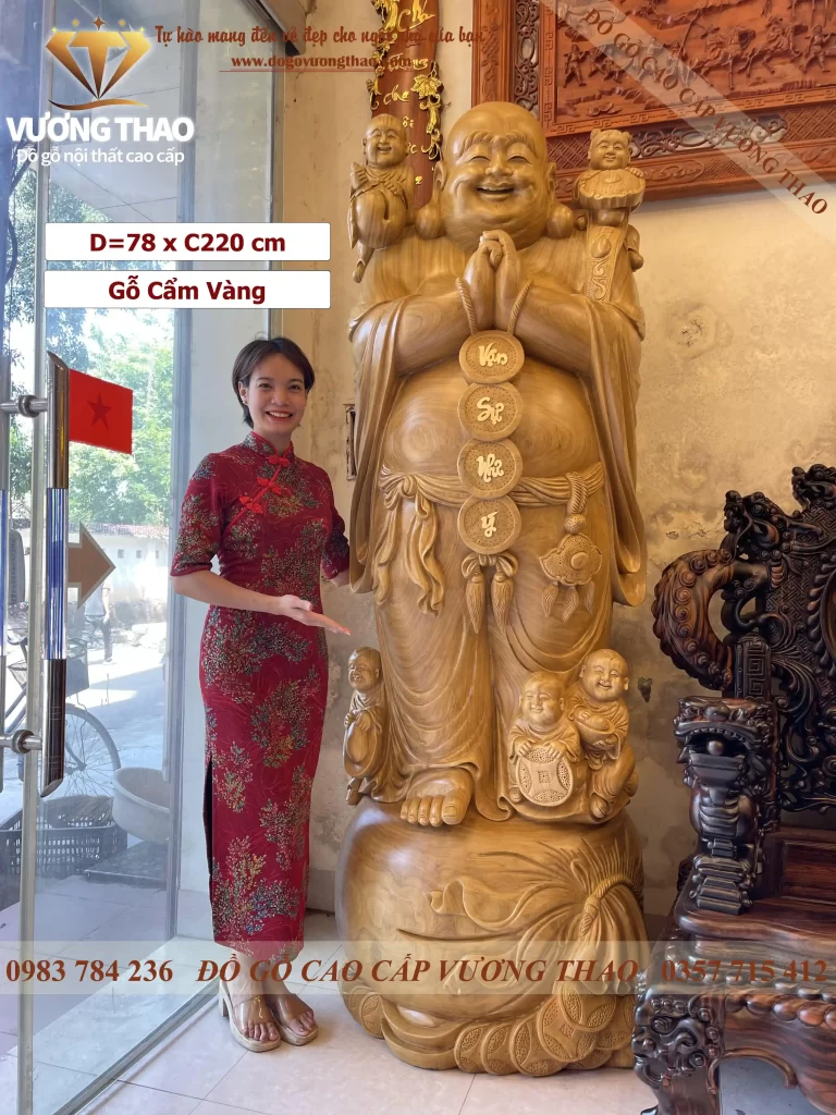 tượng phật di lặc gỗ (497)