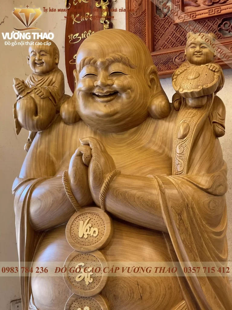 tượng phật di lặc gỗ (501)