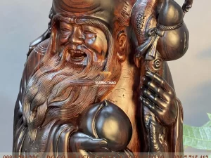 tượng phúc lộc thọ gỗ trắc (1409)