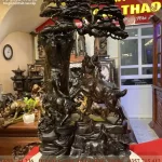 tượng tam dương khai thái gỗ mun (728)