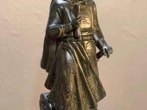 tượng trần quốc tuấn gỗ mun hoa (1056)