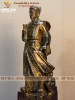 tượng trần quốc tuấn gỗ mun hoa (1098)