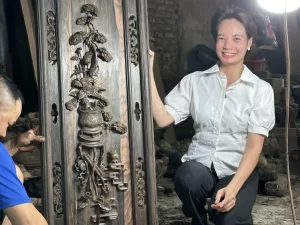 Tranh Tứ Bình gỗ Mun hoa (2128)