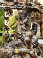 Tượng ông thần tài gỗ Mun hoa (811)