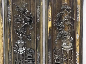 tranh tứ bình gỗ mun hoa (2025)