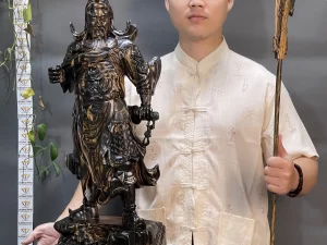 tượng quan vân trường gỗ mun hoa (165)
