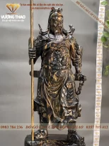 tượng quan vân trường gỗ mun hoa (166)