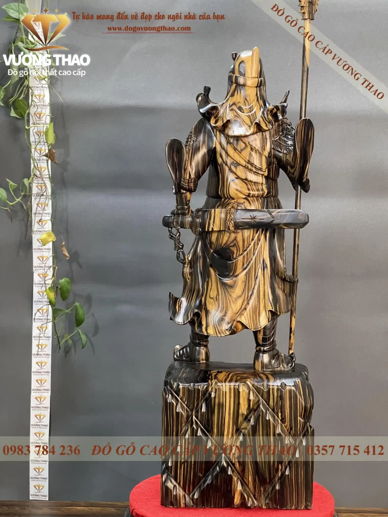 tượng quan vân trường gỗ mun hoa (168)