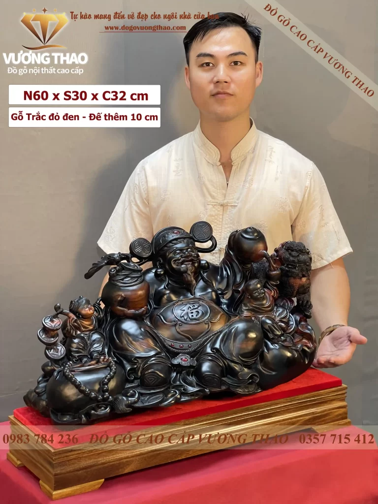 tượng thần tài bằng gỗ trắc (1243)
