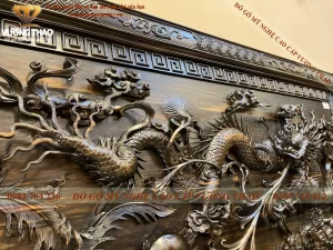 Tranh Tứ Linh gỗ Mun hoa (927)